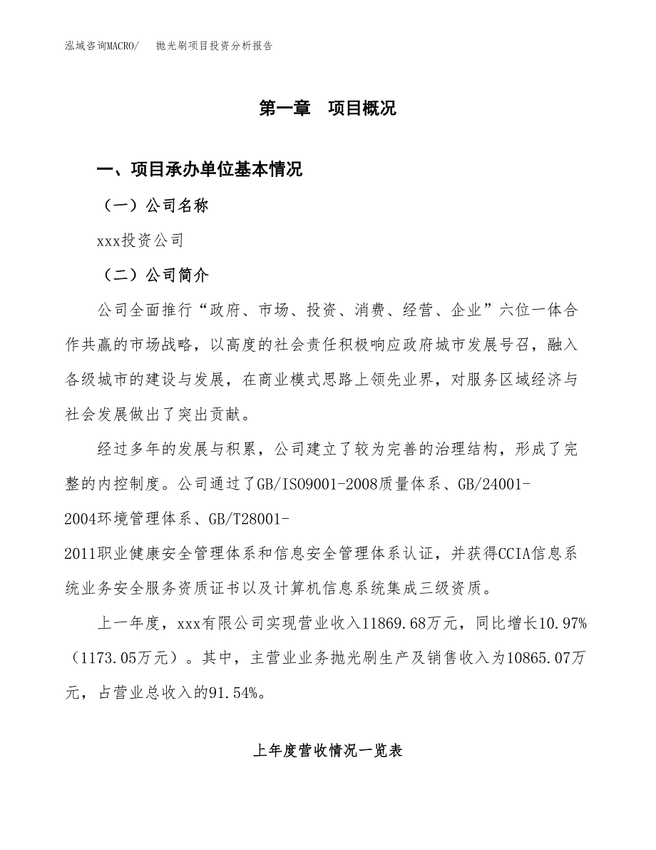 抛光刷项目投资分析报告（总投资13000万元）（61亩）_第2页