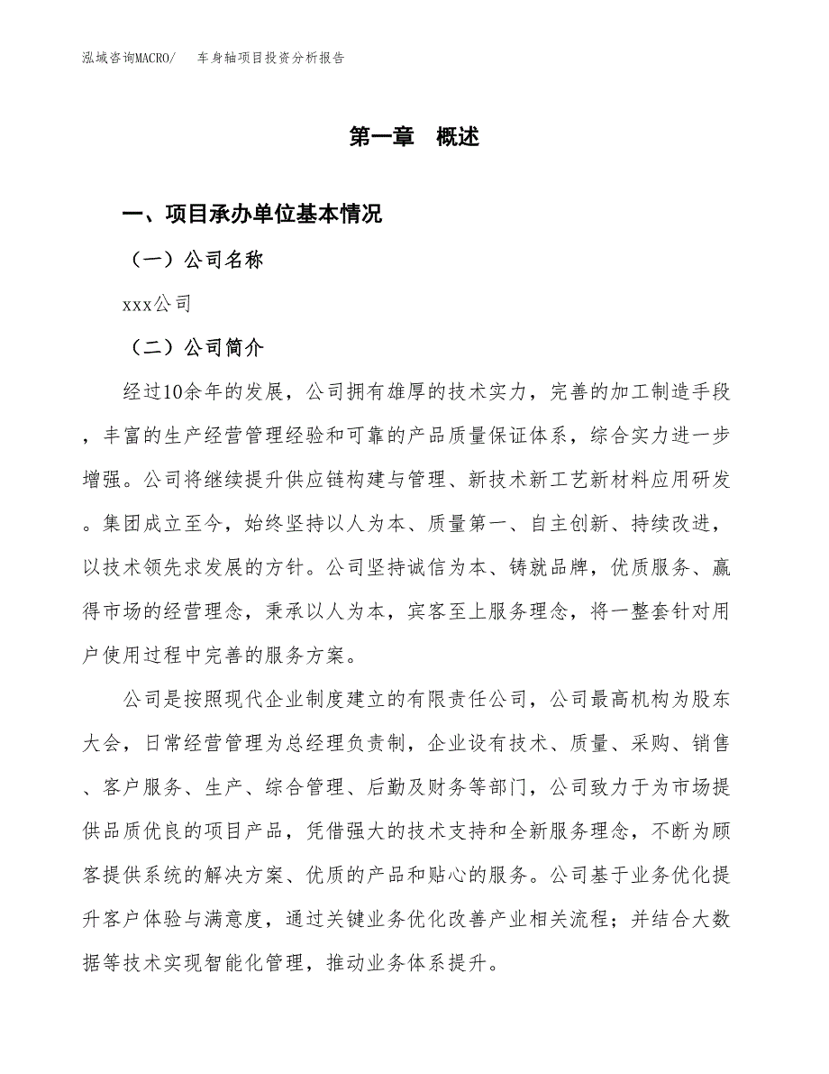 车身轴项目投资分析报告（总投资22000万元）（80亩）_第2页