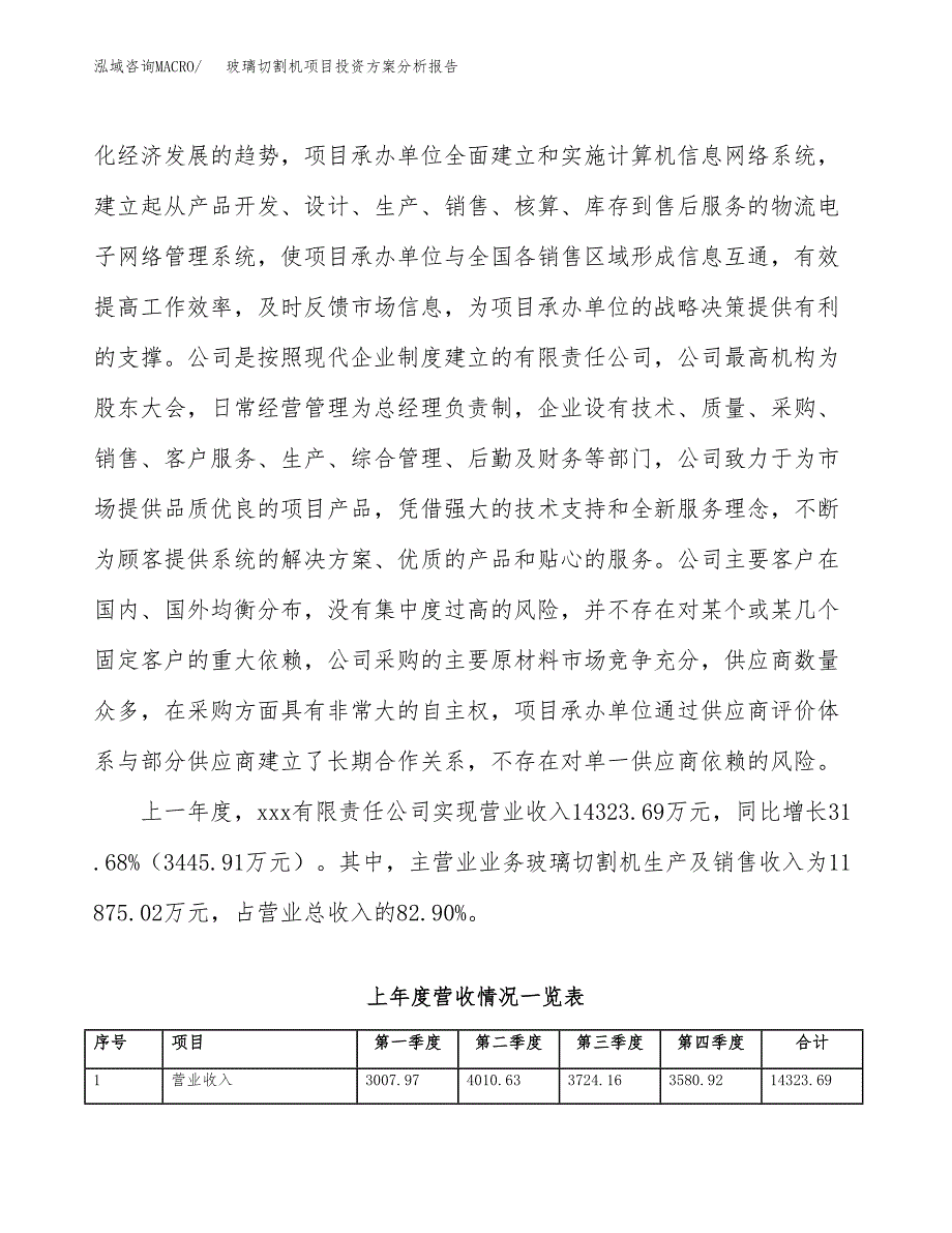 玻璃切割机项目投资方案分析报告.docx_第2页