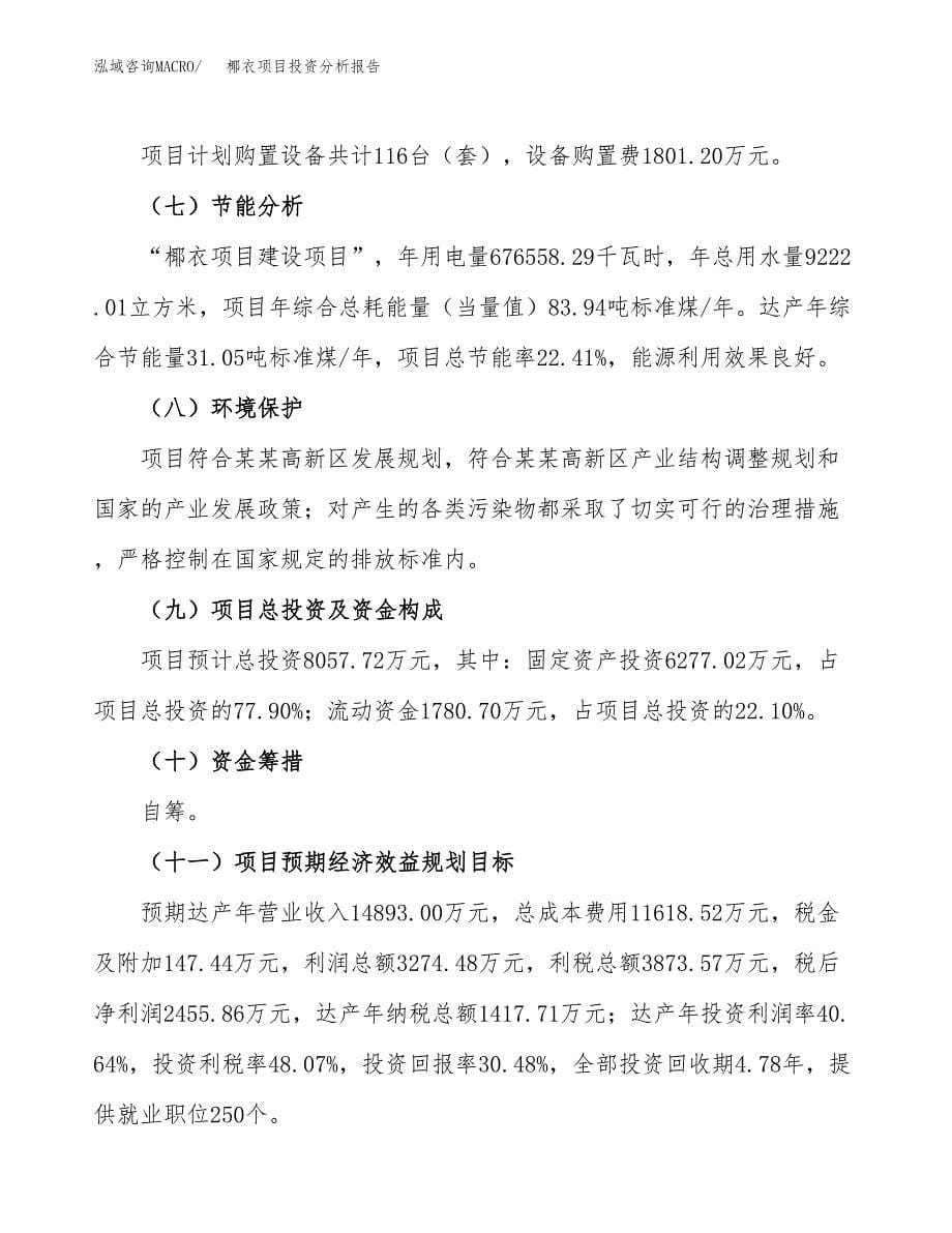 椰衣项目投资分析报告（总投资8000万元）（35亩）_第5页