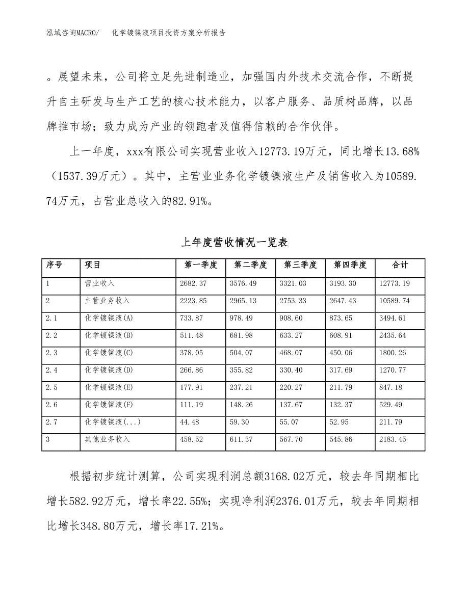 化学镀镍液项目投资方案分析报告.docx_第2页