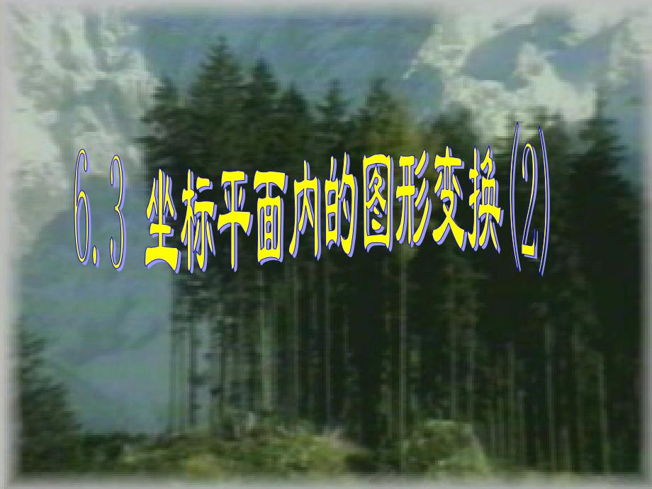 201763坐标平面内的图形变换(2)课件_第1页