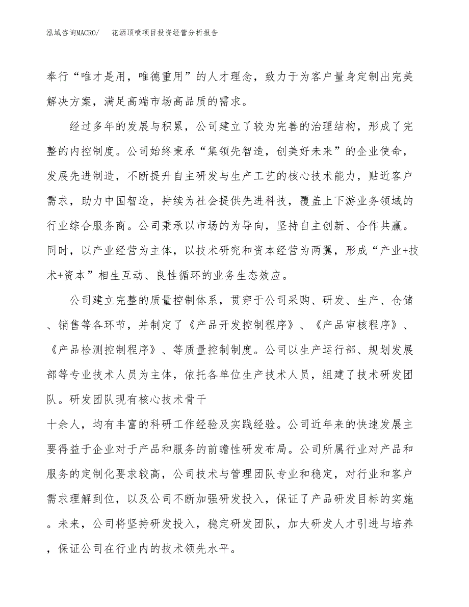 花洒顶喷项目投资经营分析报告模板.docx_第2页