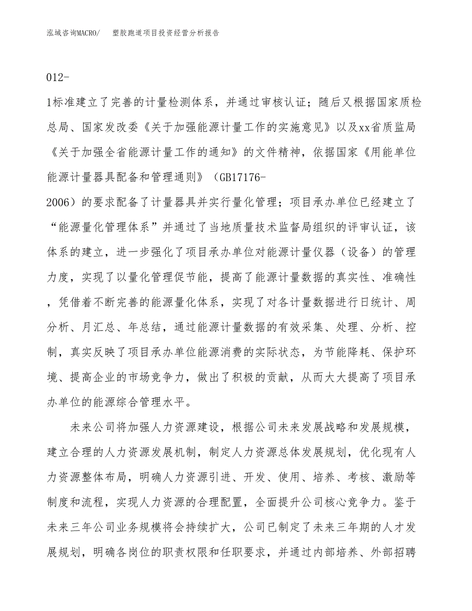 塑胶跑道项目投资经营分析报告模板.docx_第2页