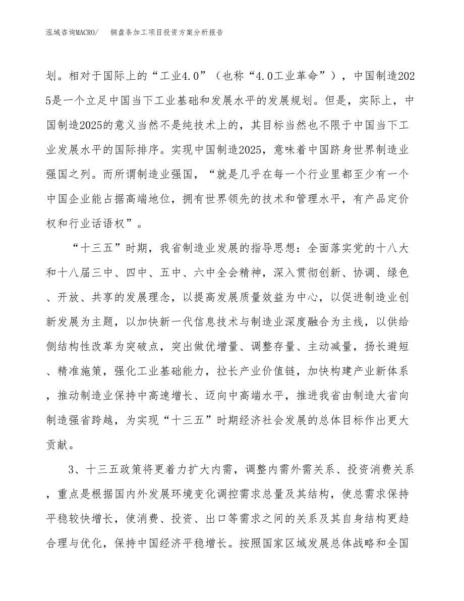 铜盘条加工项目投资方案分析报告.docx_第5页