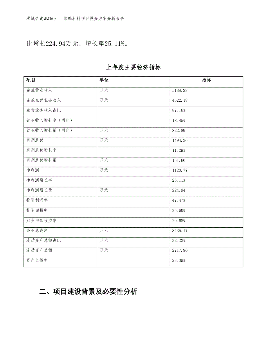 熔融材料项目投资方案分析报告.docx_第3页