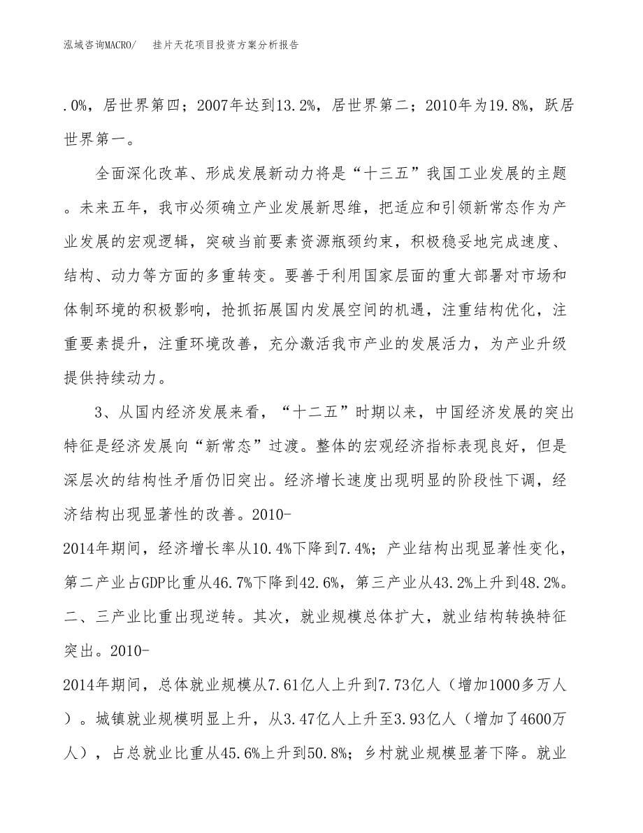 挂片天花项目投资方案分析报告.docx_第5页