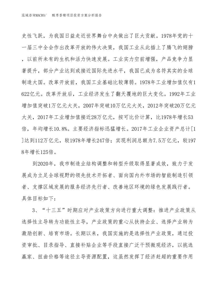 酸枣香精项目投资方案分析报告.docx_第5页