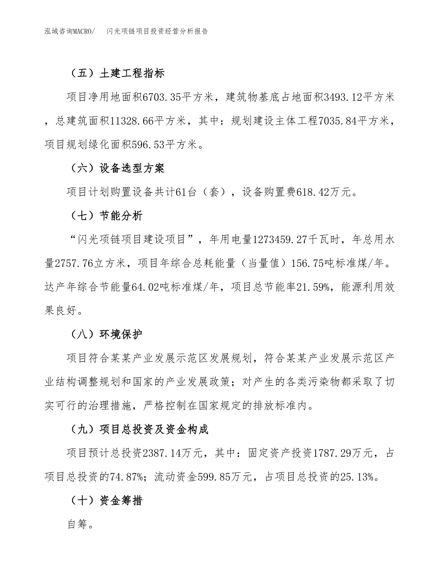 闪光项链项目投资经营分析报告模板.docx_第3页