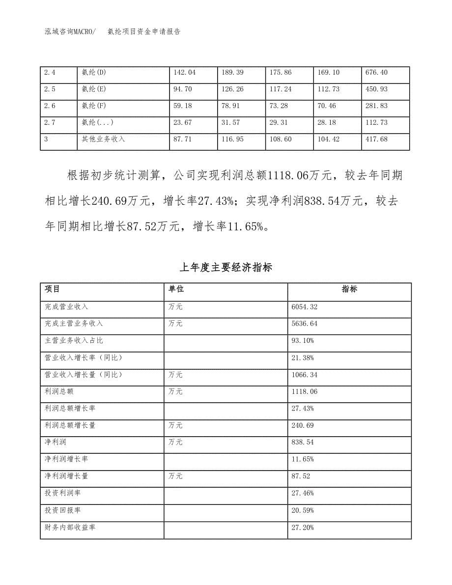 氨纶项目资金申请报告_第5页