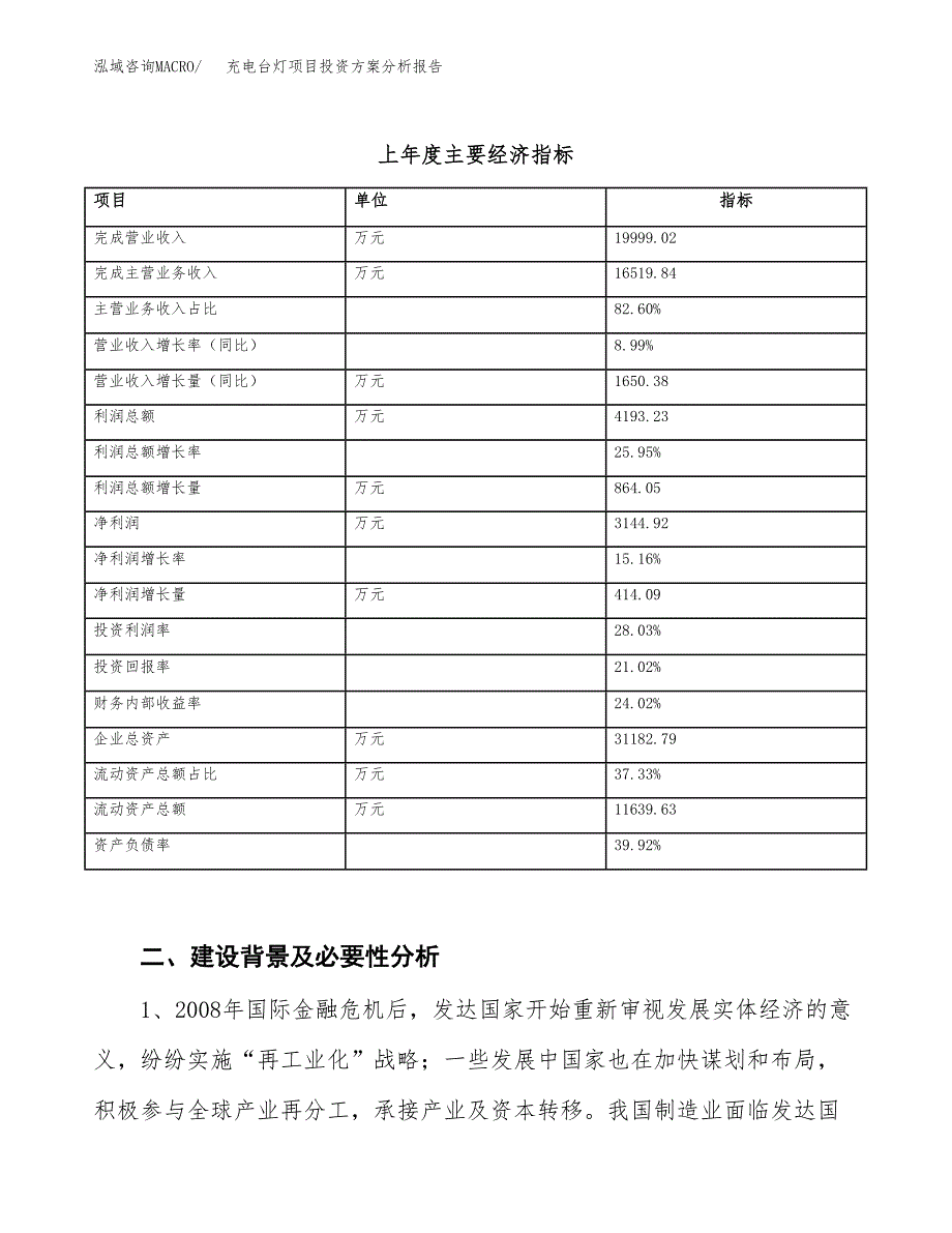 充电台灯项目投资方案分析报告.docx_第3页