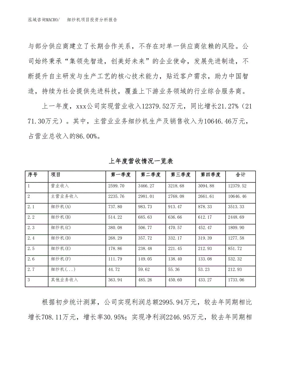 细纱机项目投资分析报告（总投资13000万元）（56亩）_第3页