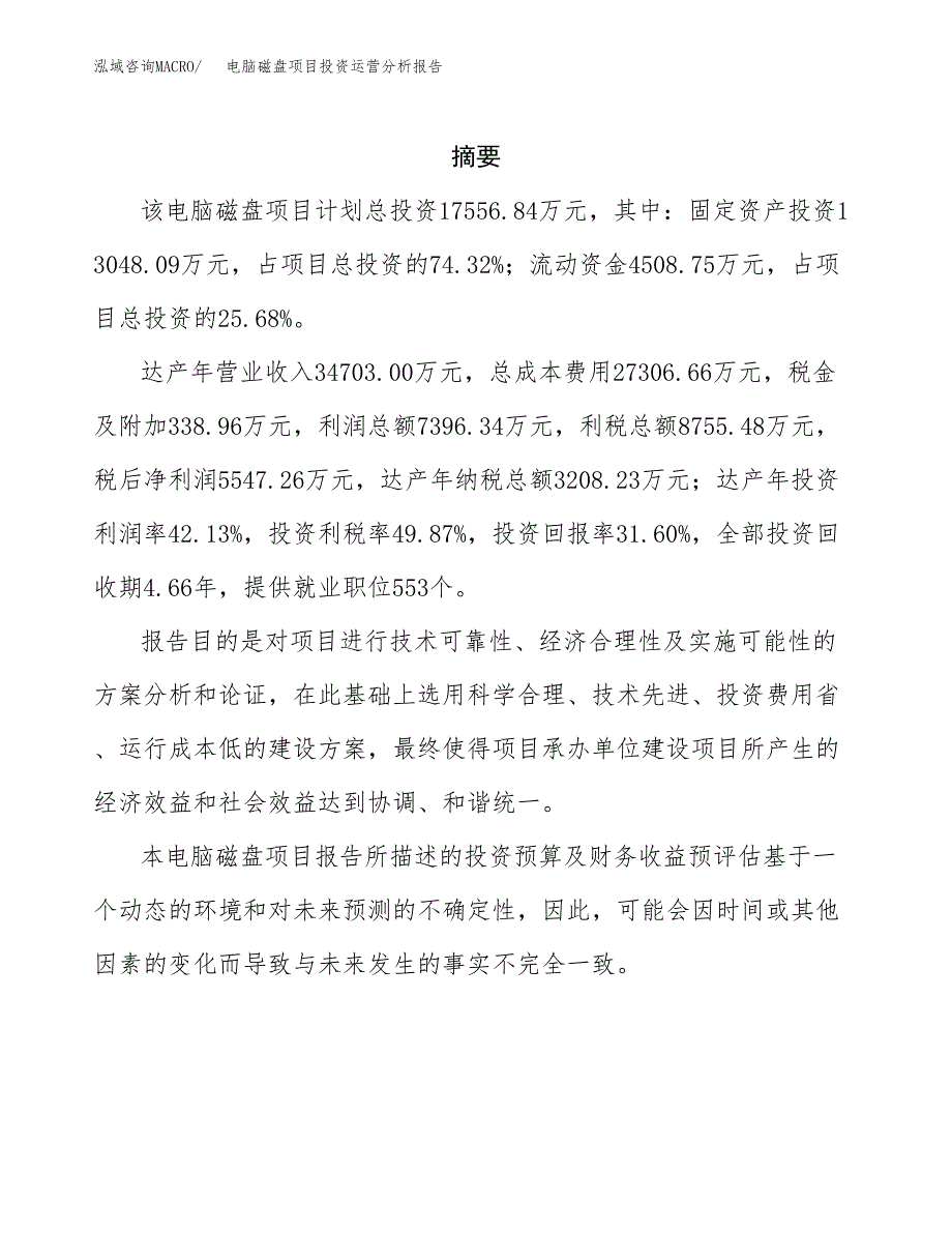 电脑磁盘项目投资运营分析报告参考模板.docx_第2页