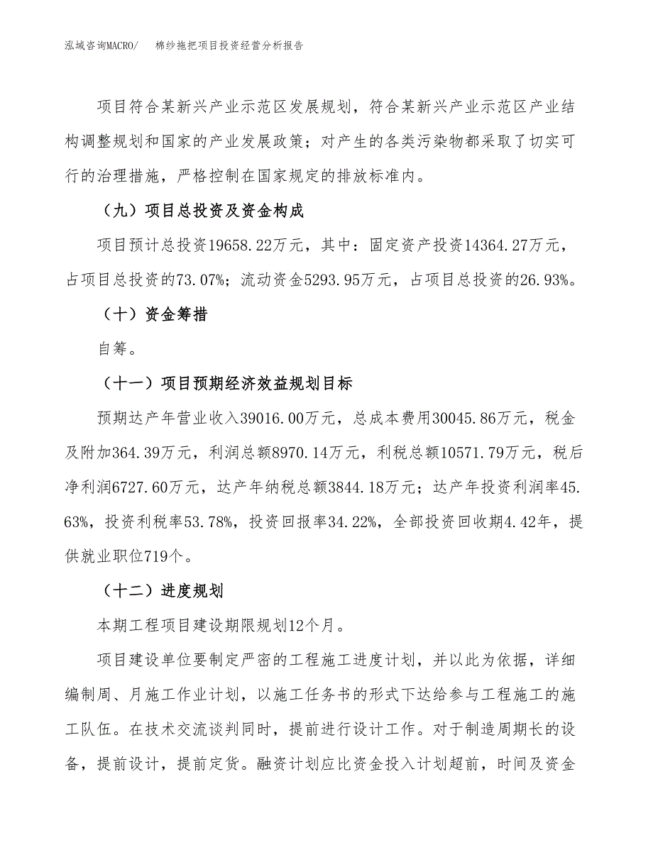 棉纱拖把项目投资经营分析报告模板.docx_第4页