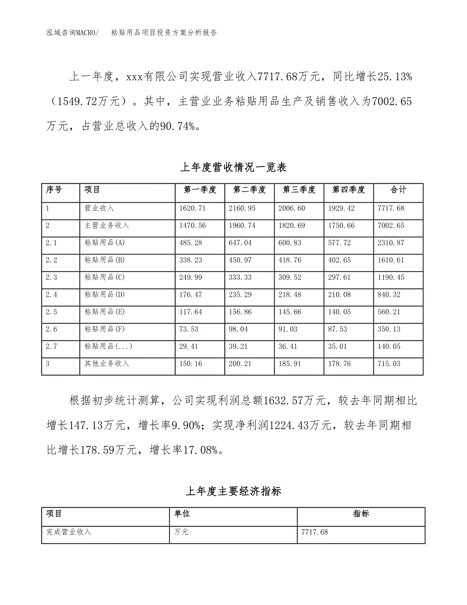 粘贴用品项目投资方案分析报告.docx_第2页