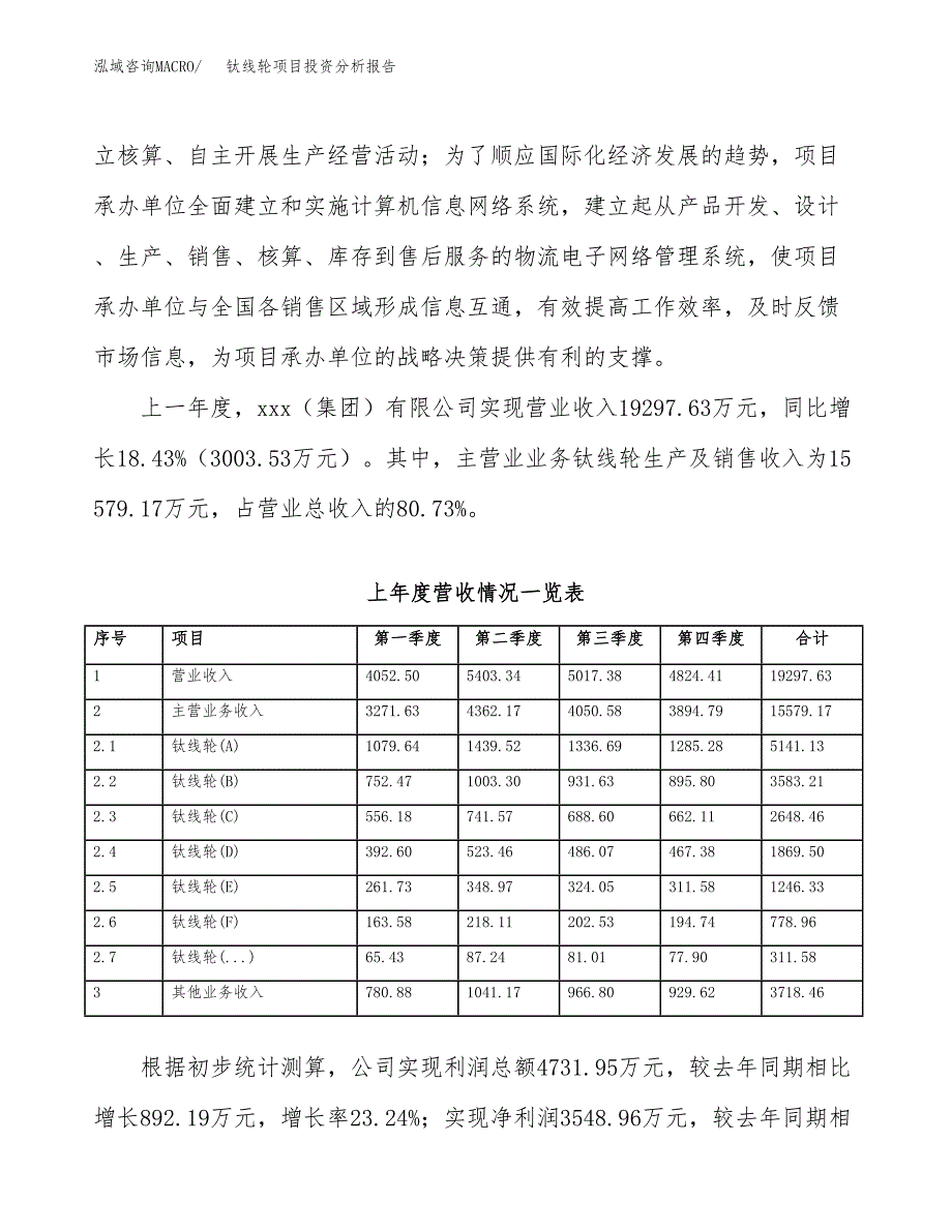 钛线轮项目投资分析报告（总投资18000万元）（75亩）_第3页