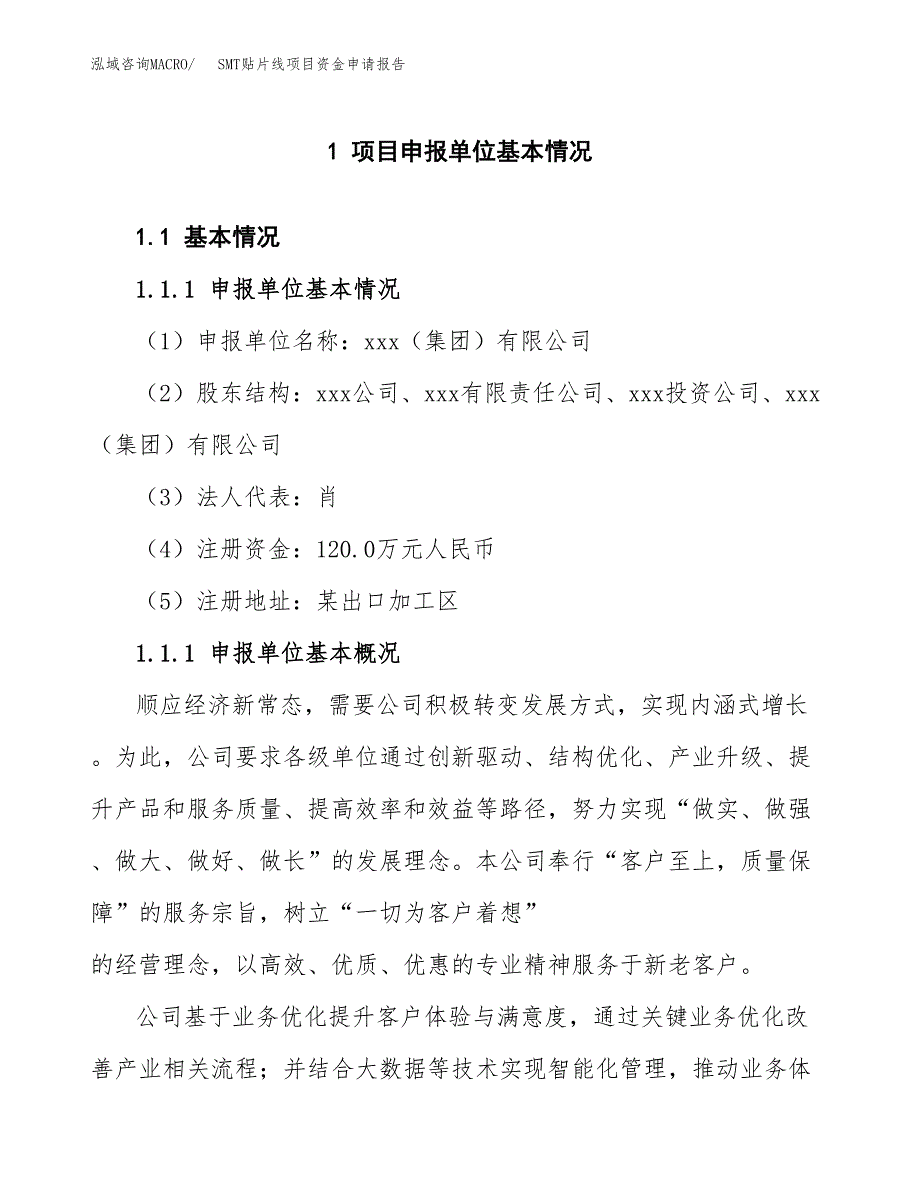 SMT贴片线项目资金申请报告_第3页