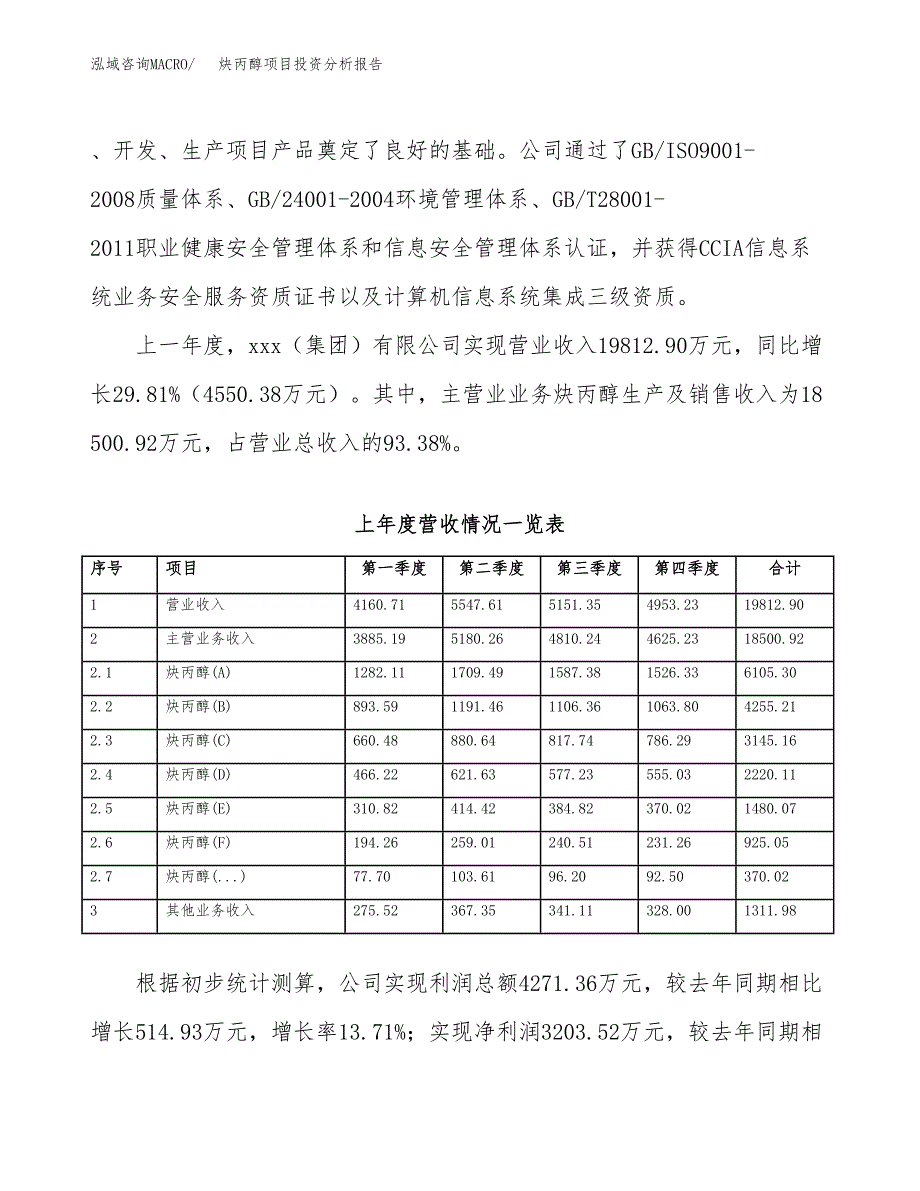 炔丙醇项目投资分析报告（总投资14000万元）（65亩）_第3页