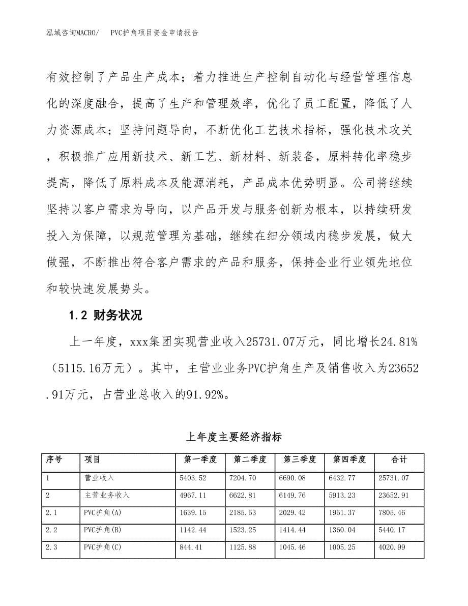 PVC护角项目资金申请报告_第5页