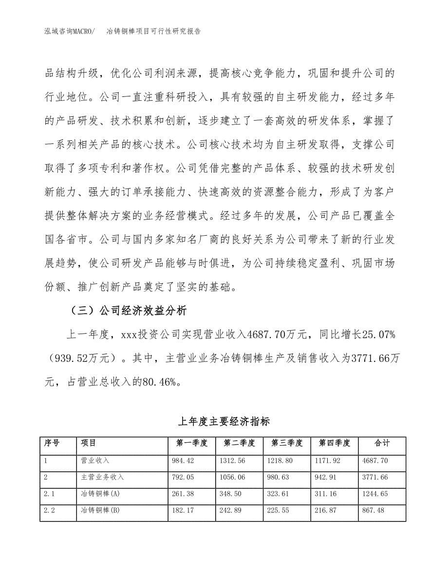 冶铸铜棒项目可行性研究报告汇报设计.docx_第5页