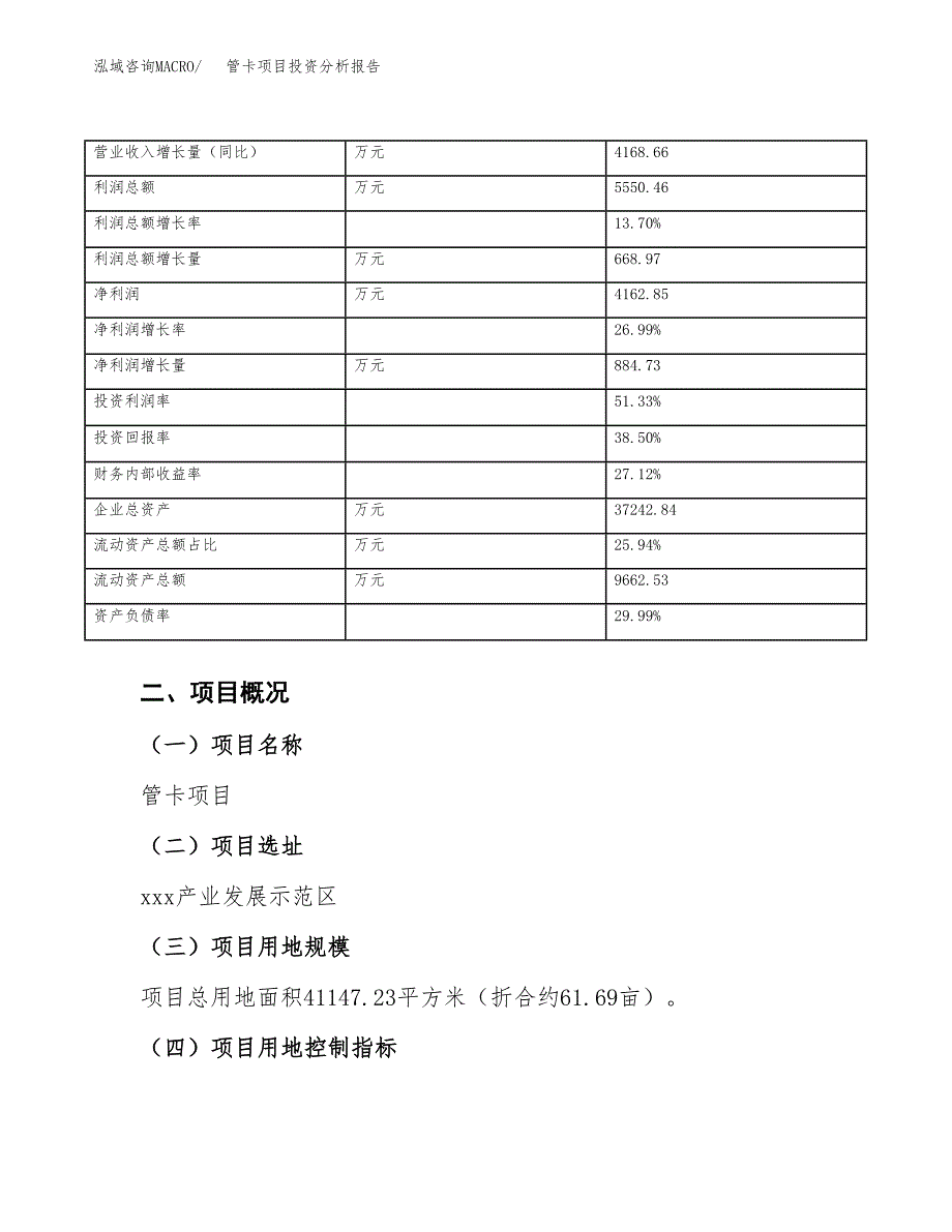 管卡项目投资分析报告（总投资15000万元）（62亩）_第4页