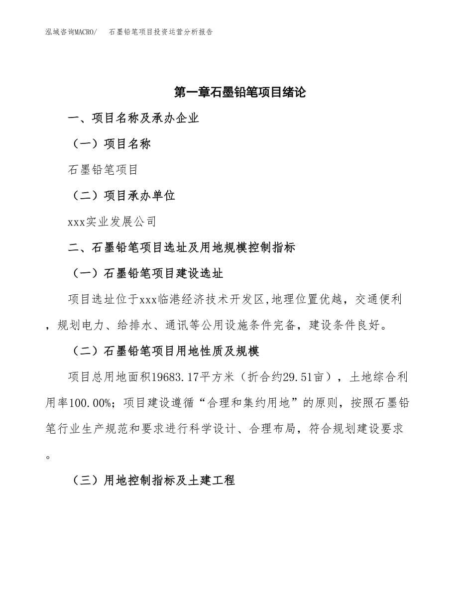 石墨铅笔项目投资运营分析报告参考模板.docx_第5页