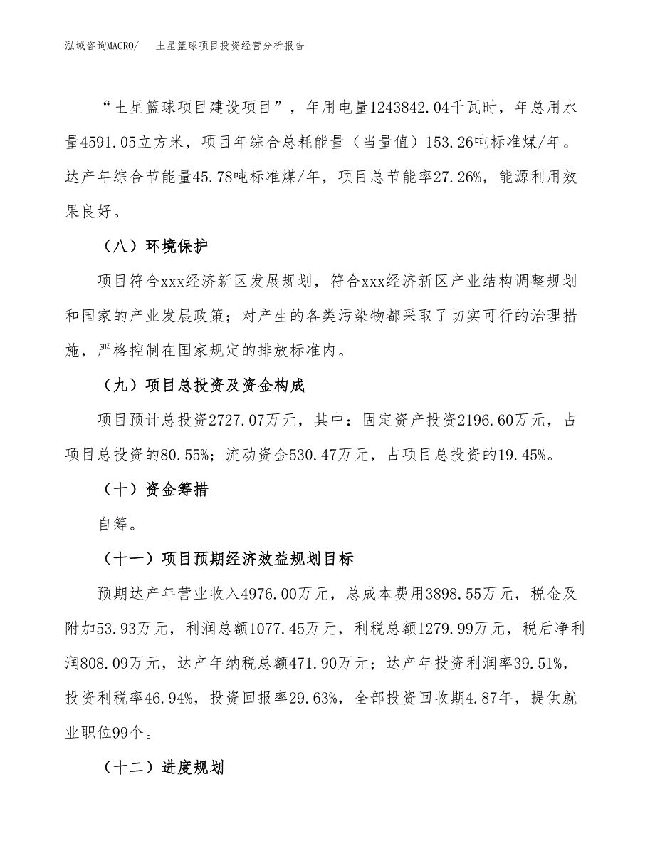 土星篮球项目投资经营分析报告模板.docx_第4页