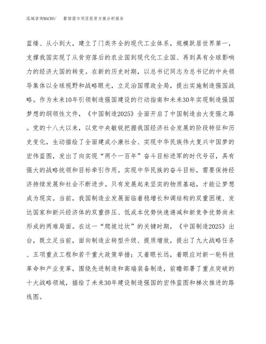 餐馆湿巾项目投资方案分析报告.docx_第5页