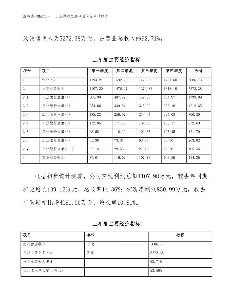 工业微粉立磨项目资金申请报告_第5页