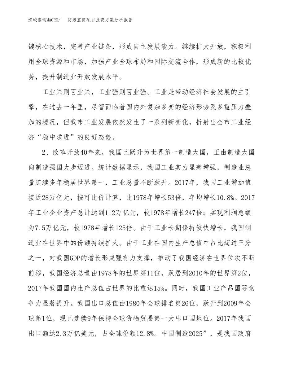 防爆直筒项目投资方案分析报告.docx_第5页