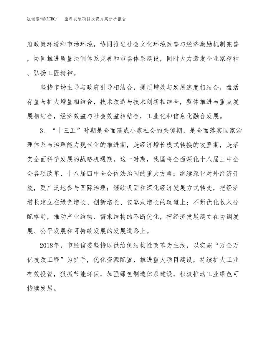 塑料衣刷项目投资方案分析报告.docx_第5页