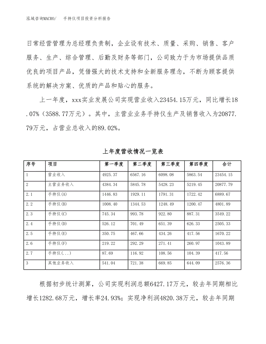 手持仪项目投资分析报告（总投资19000万元）（71亩）_第3页