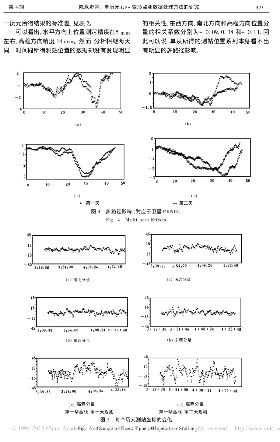 单历元GPS变形监测数据处理方法的研究_第4页