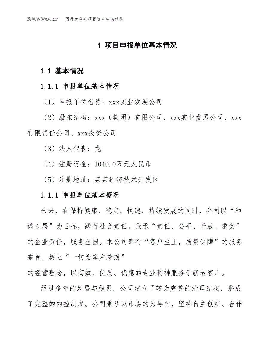 固井加重剂项目资金申请报告_第3页