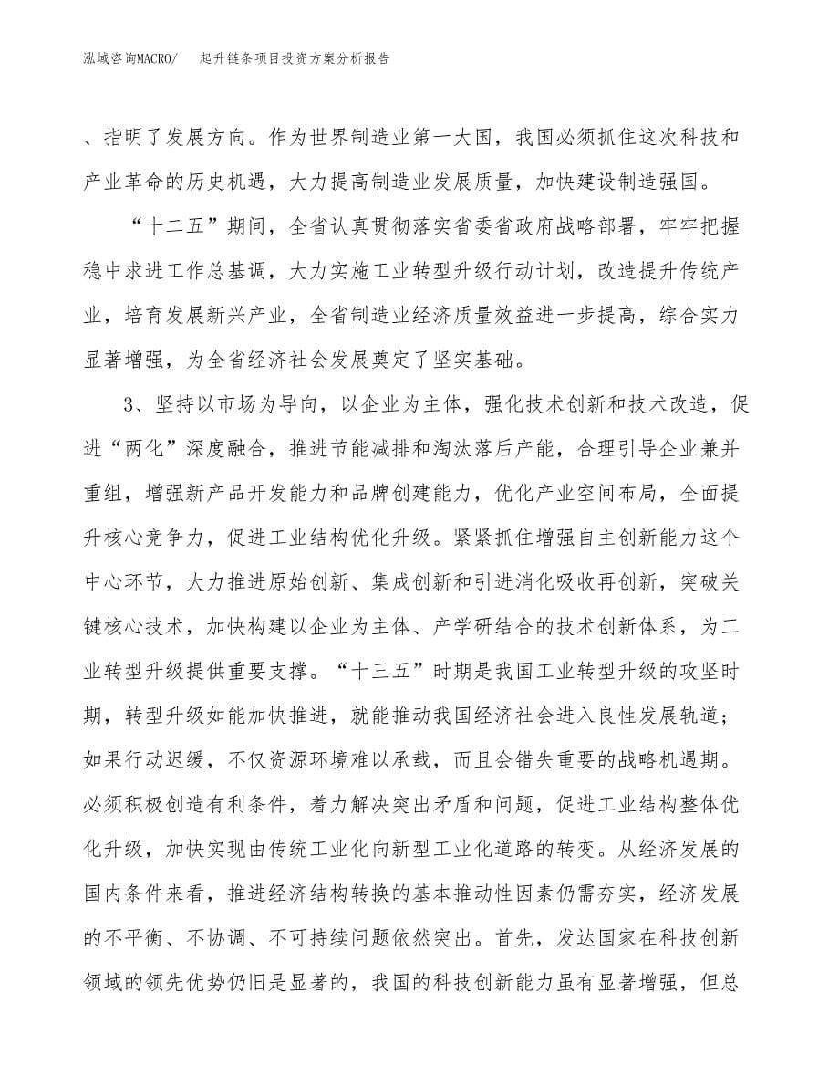 起升链条项目投资方案分析报告.docx_第5页