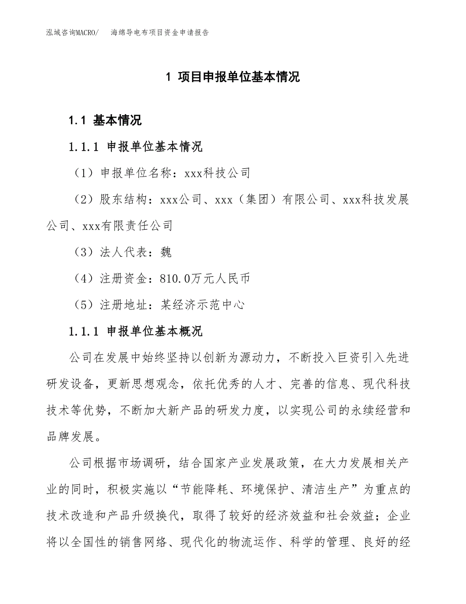 海绵导电布项目资金申请报告_第3页