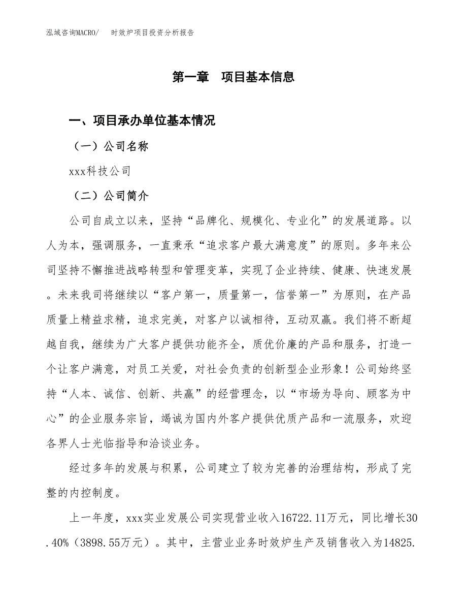 时效炉项目投资分析报告（总投资16000万元）（73亩）_第2页