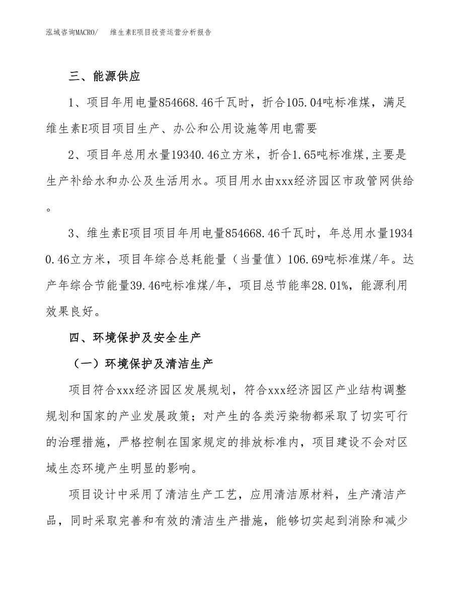 维生素E项目投资运营分析报告参考模板.docx_第5页