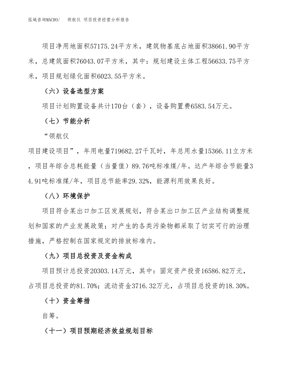 领航仪 项目投资经营分析报告模板.docx_第3页