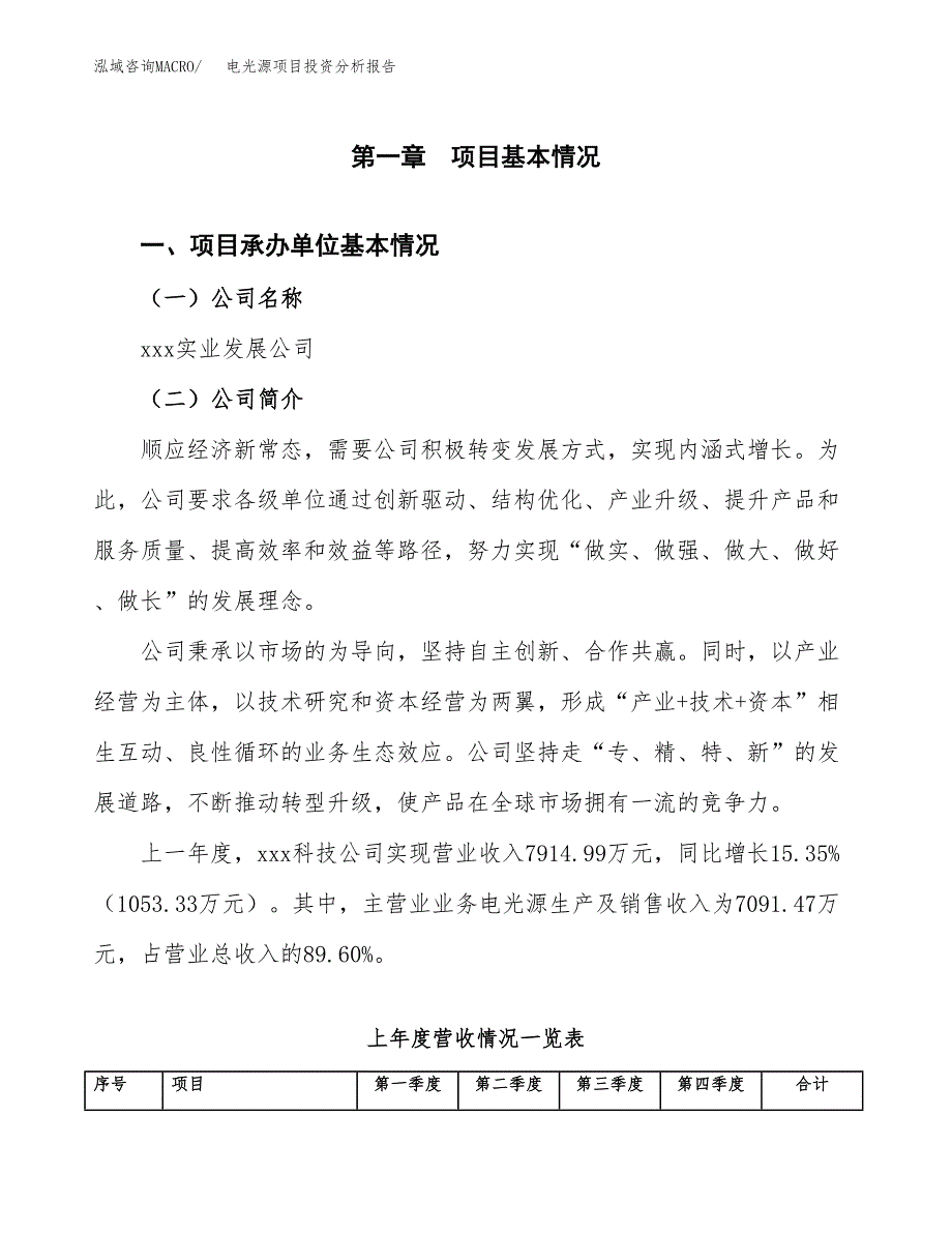 电光源项目投资分析报告（总投资7000万元）（31亩）_第2页