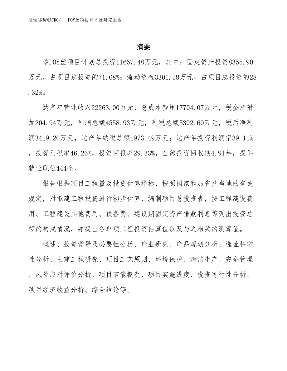 POY丝项目可行性研究报告汇报设计.docx_第2页