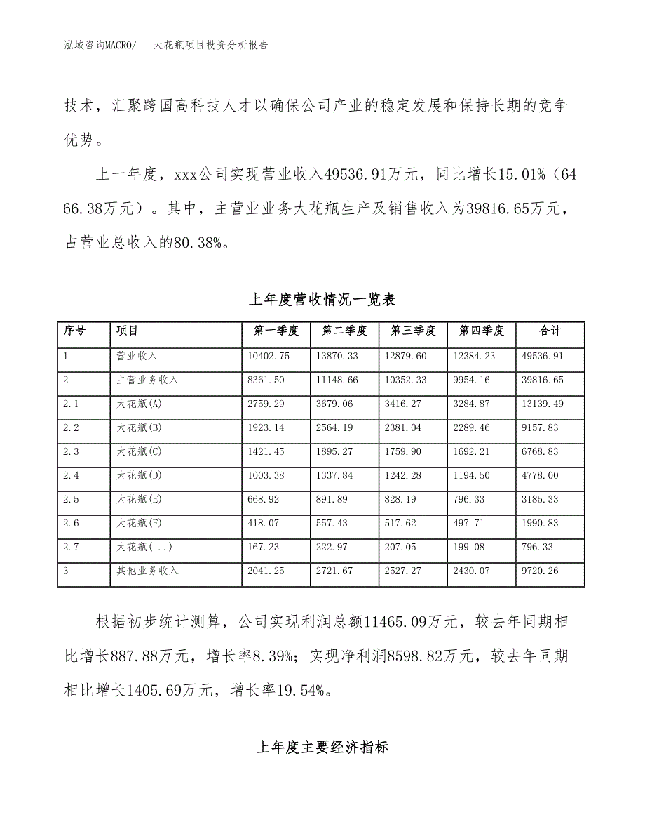 大花瓶项目投资分析报告（总投资21000万元）（79亩）_第3页