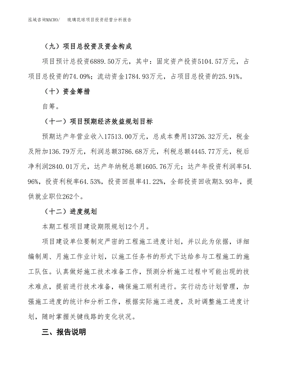 琉璃花球项目投资经营分析报告模板.docx_第4页