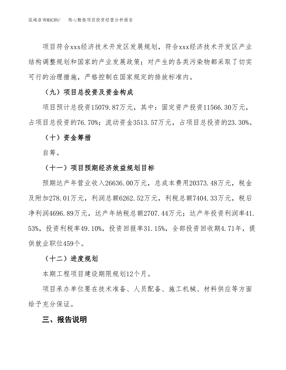 鸡心鞋垫项目投资经营分析报告模板.docx_第4页