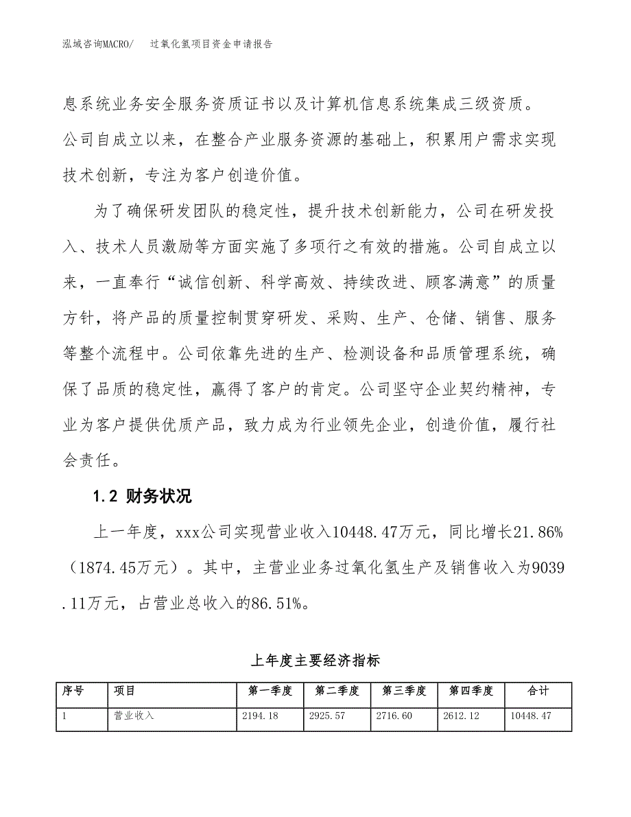 过氧化氢项目资金申请报告 (1)_第4页