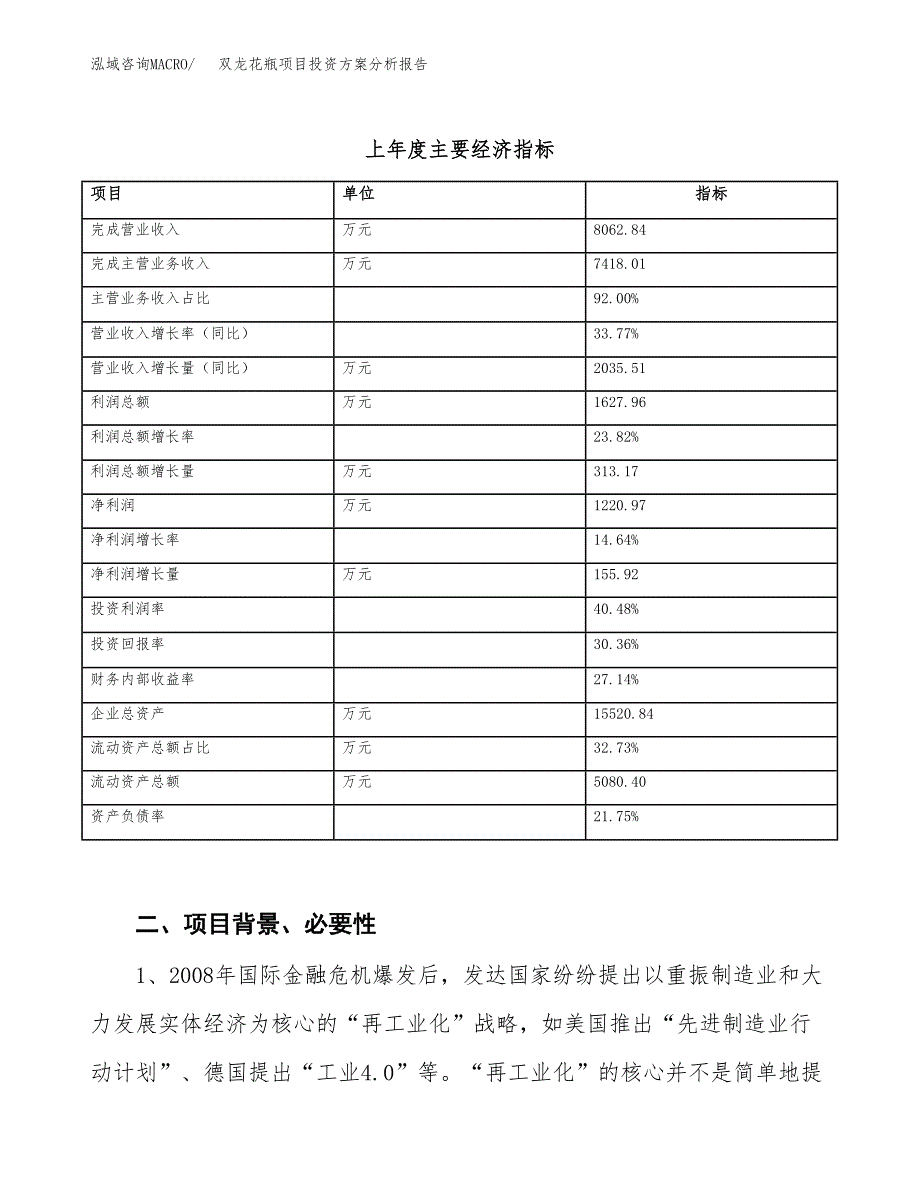 双龙花瓶项目投资方案分析报告.docx_第3页