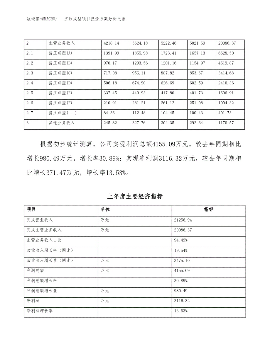 挤压成型项目投资方案分析报告.docx_第2页