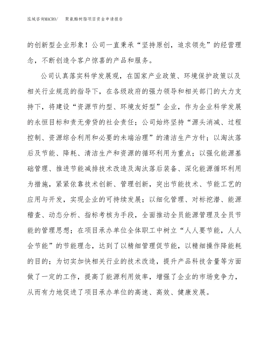 聚氨酯树脂项目资金申请报告 (1)_第4页