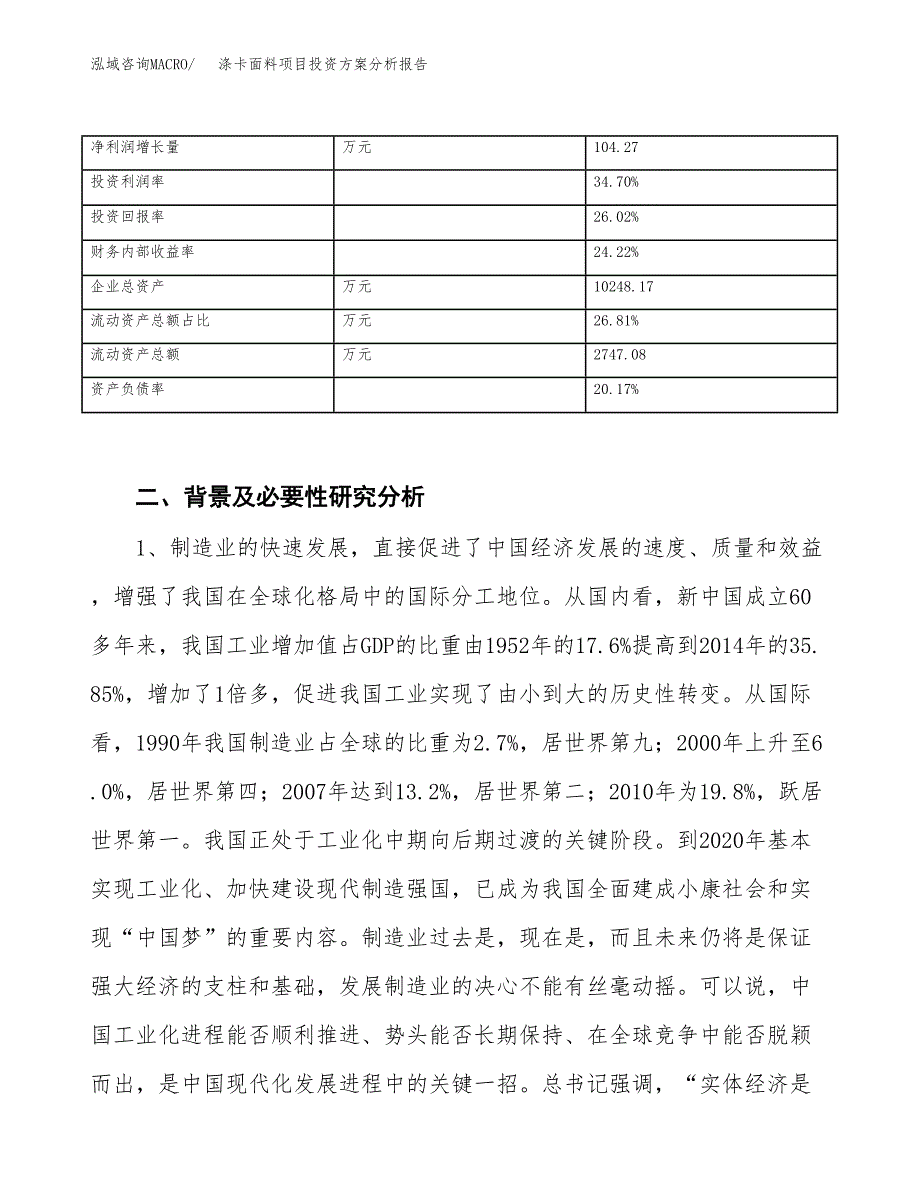 涤卡面料项目投资方案分析报告.docx_第3页