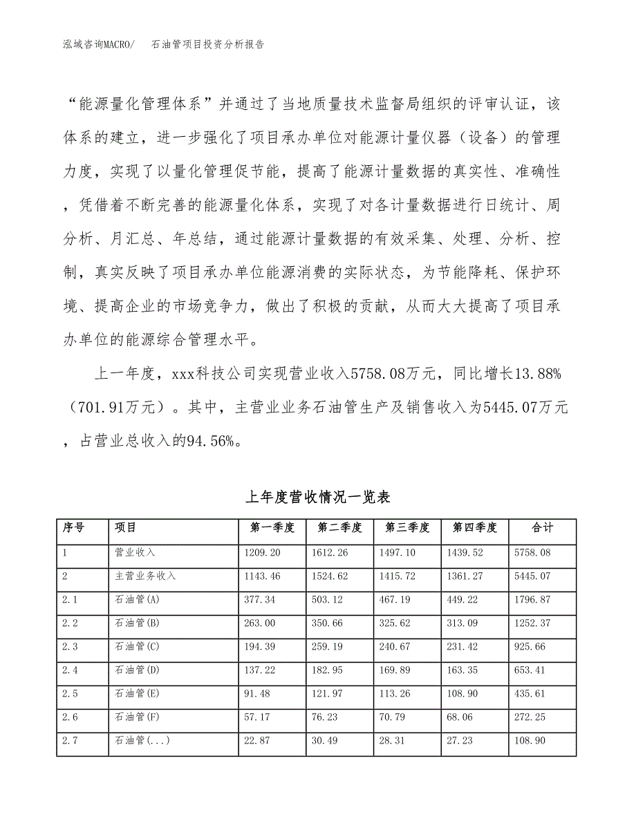 石油管项目投资分析报告（总投资6000万元）（29亩）_第3页